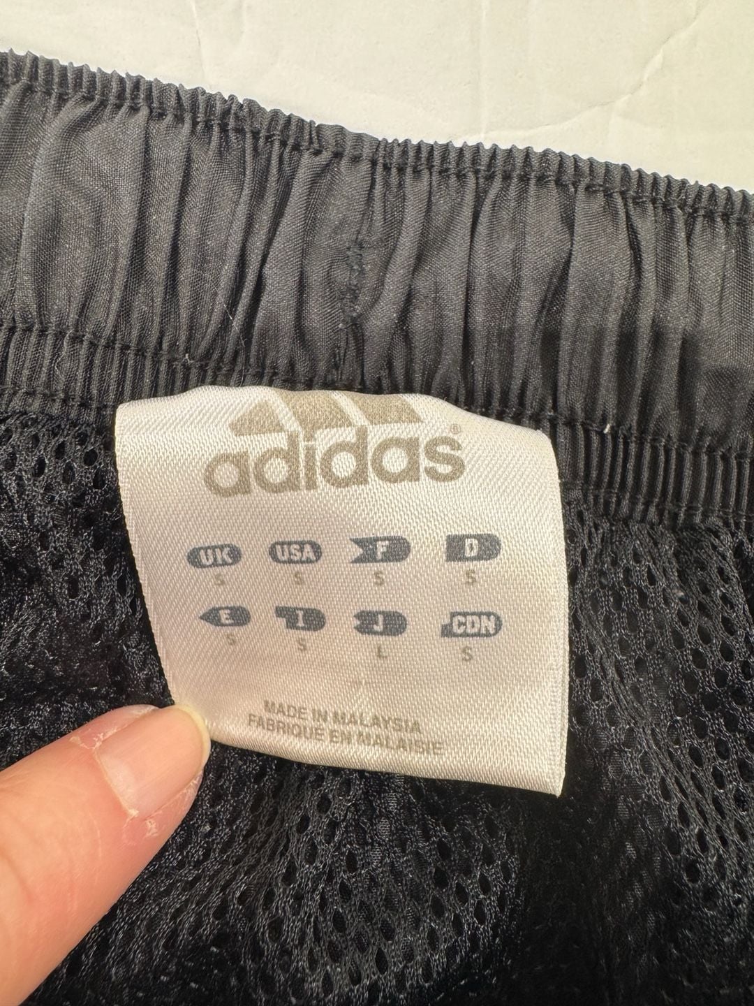 Adidas Vintage Track Pant Black Nylon 3-Stripes Small 10