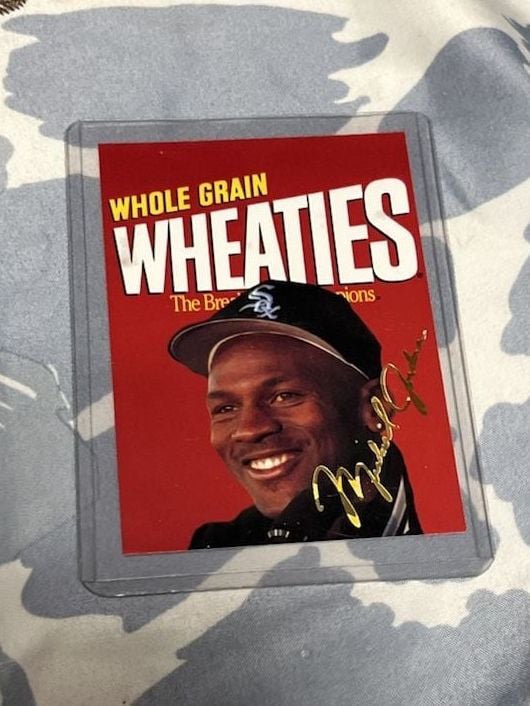 1994-95 Sports Stars USA Michael Jordan Wheaties Chicago White Sox Card 1
