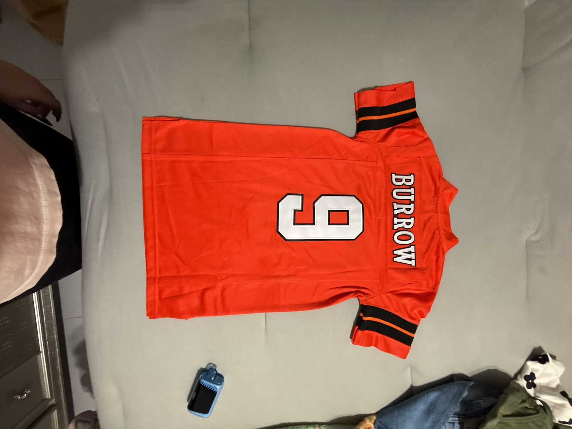 Shxinet Joe Burrow Cincinnati Football Jersey Size S Orange 3