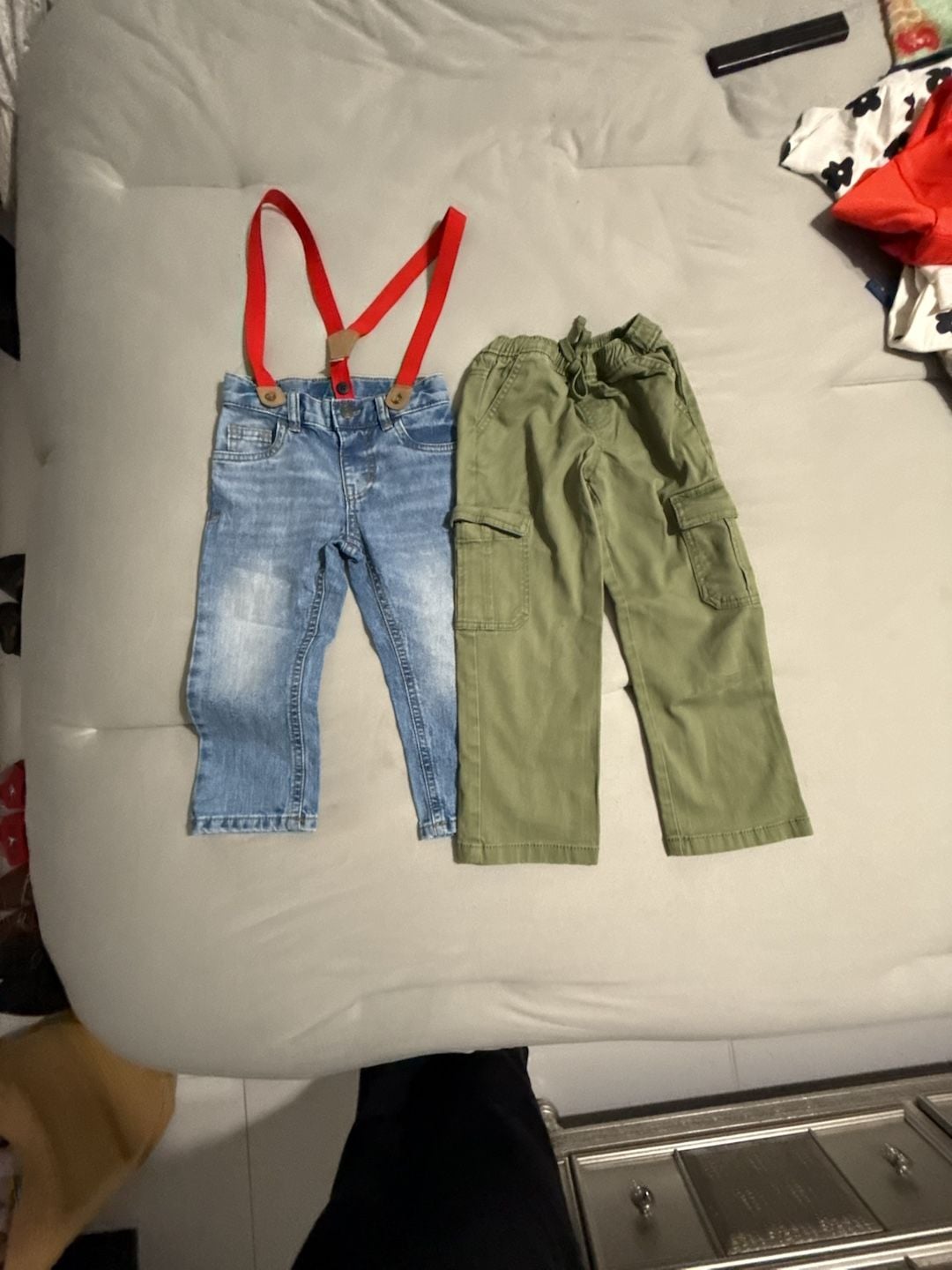 Cat & Jack Toddler Boys Cargo Pants & Jeans with Suspenders Set 1