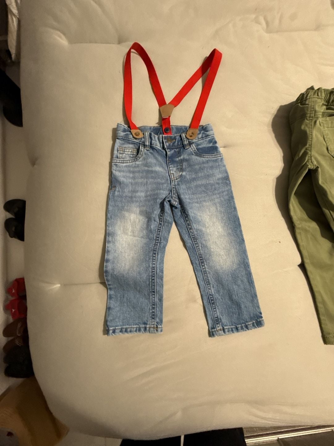 Cat & Jack Toddler Boys Cargo Pants & Jeans with Suspenders Set 3