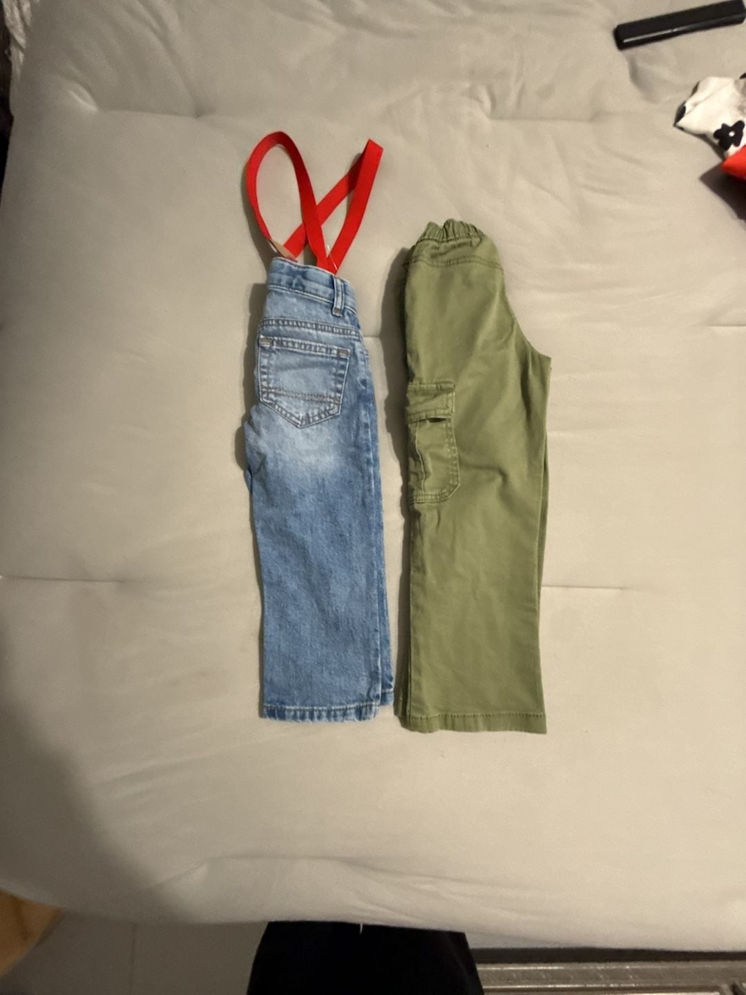 Cat & Jack Toddler Boys Cargo Pants & Jeans with Suspenders Set 4
