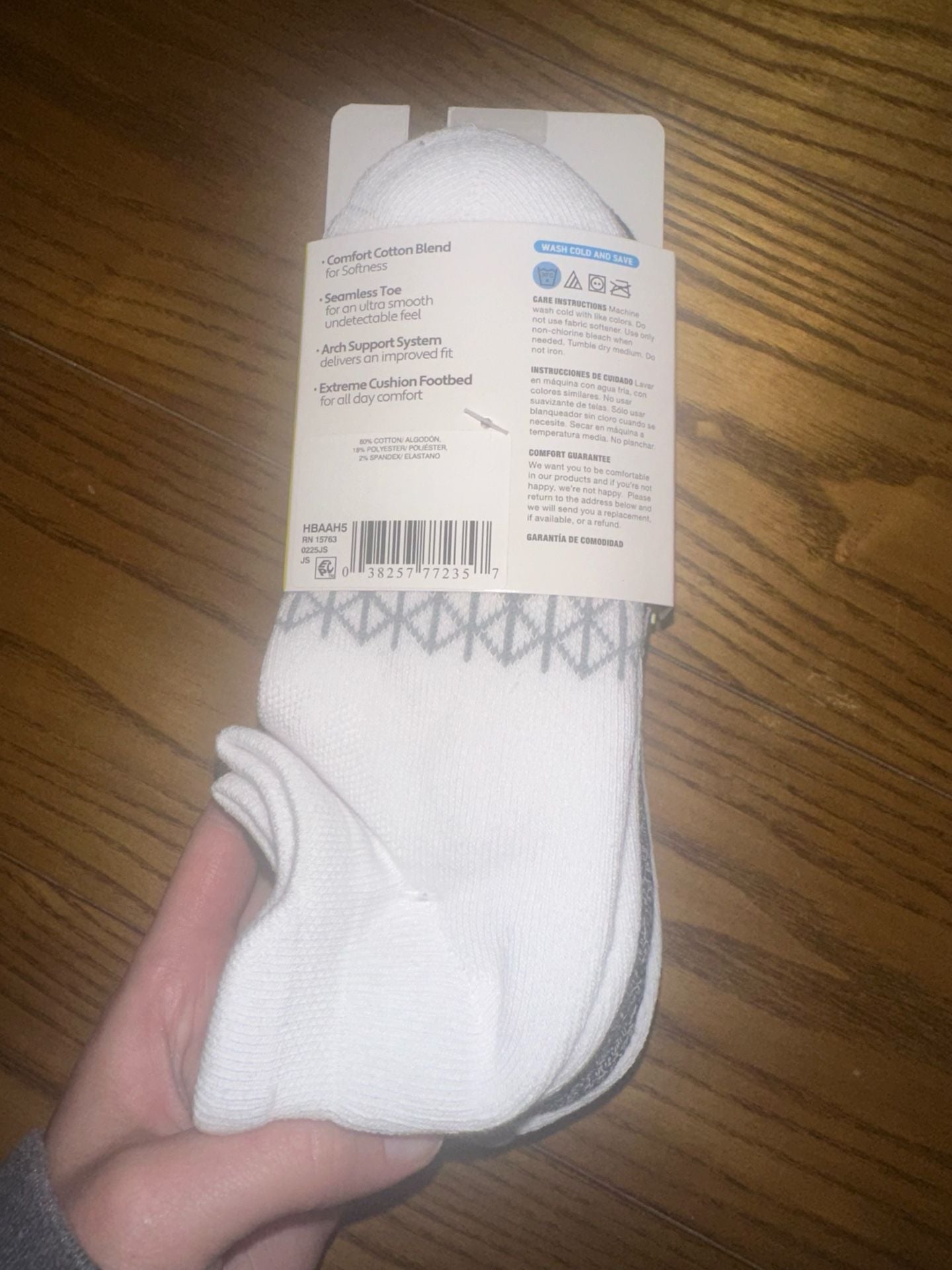 Hanes Absolute Active Boys Heel Shield Socks Size L 3-9 4