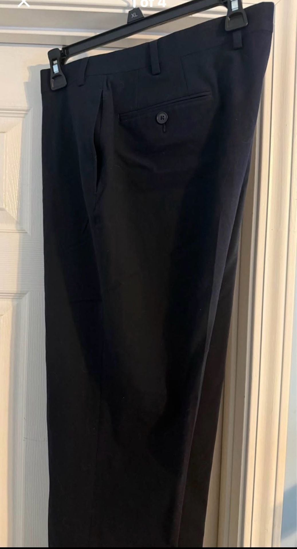 Van Heusen Flex Slim Fit Dress Pants 36W x 34L Navy Blue Suit Separates 2