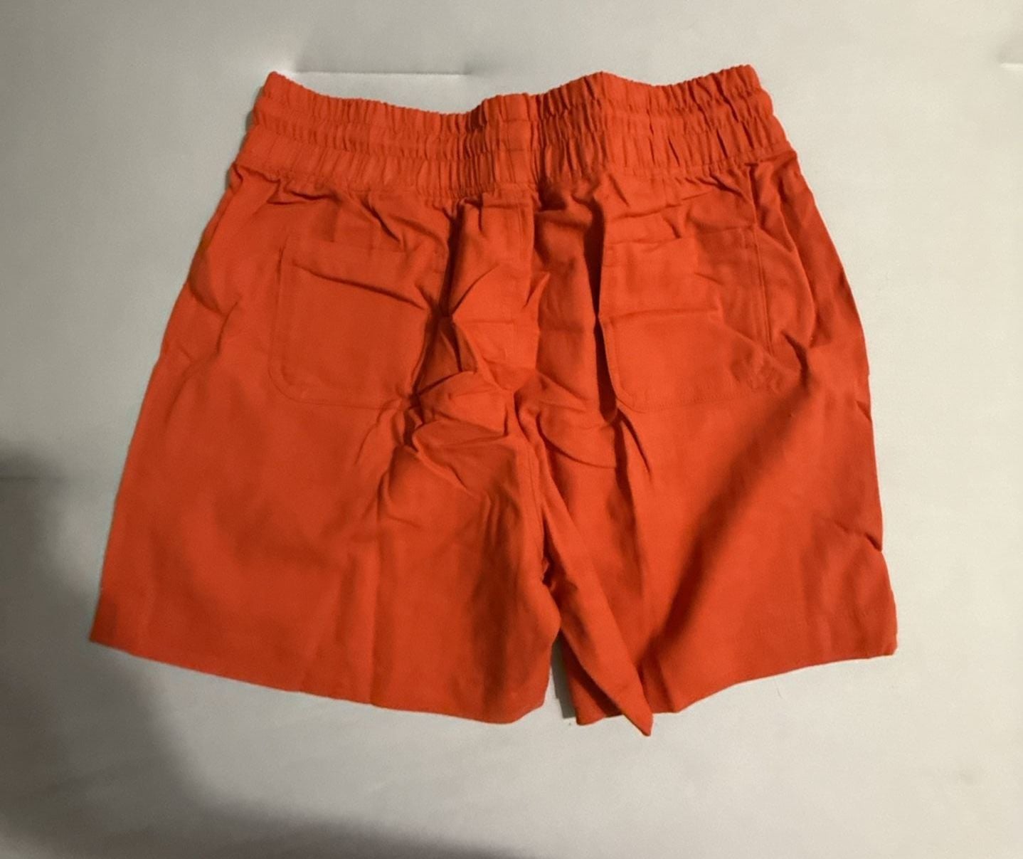 Cheeryah Linen Blend Shorts Size L 5 Orange Casual Pockets 5