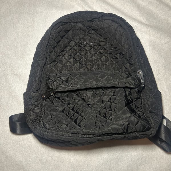 Cee Klein Quilted Nylon Backpack Black