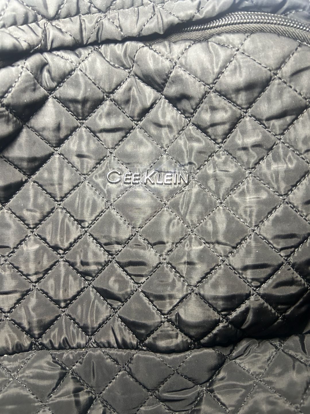Cee Klein Quilted Nylon Backpack Black 3
