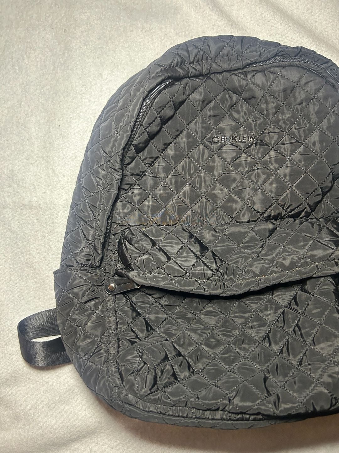 Cee Klein Quilted Nylon Backpack Black 4