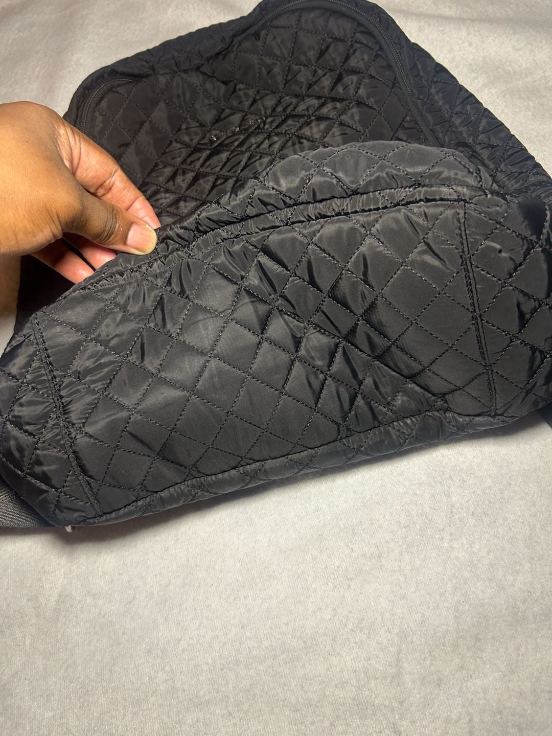 Cee Klein Quilted Nylon Backpack Black 5