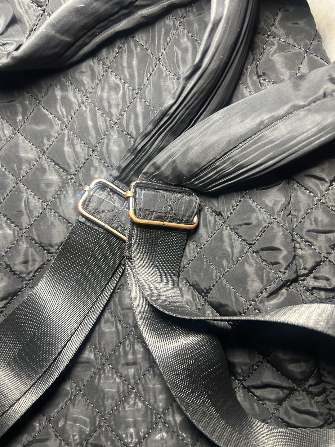 Cee Klein Quilted Nylon Backpack Black 6