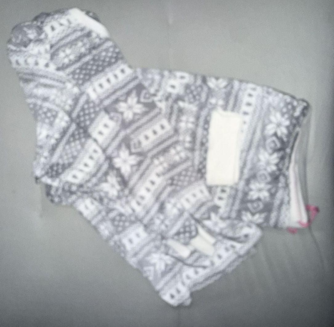 Cuddl Duds Pajama Set Grey Fair Isle Nordic Fleece 3