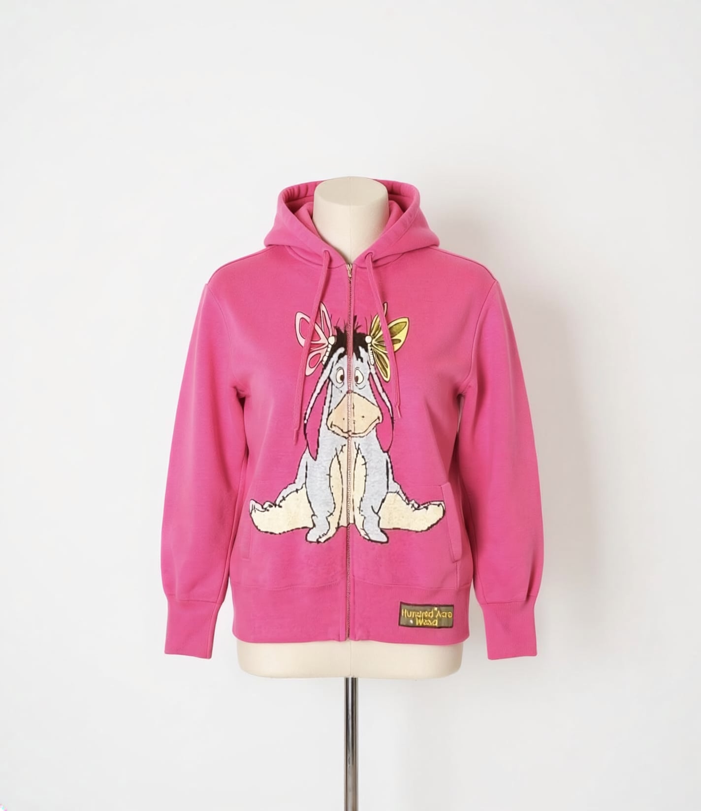 Disney Winnie the Pooh Eeyore Women's Knit Zip-Up Hoodie Hundred Acre 1054 1