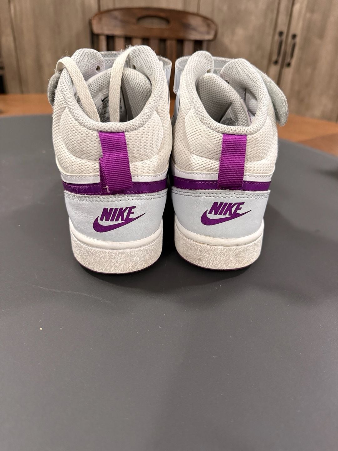 Nike Court Borough Mid 2 Size 6Y Pure Platinum Vivid Purple 4