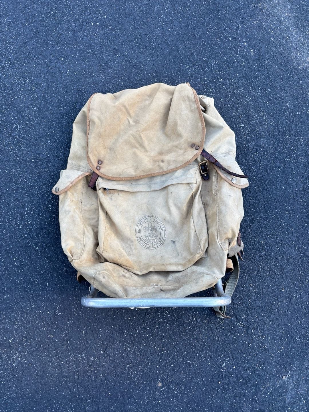 Boy Scouts of America Vintage Framed Canvas Hiking Backpack Rucksack 2