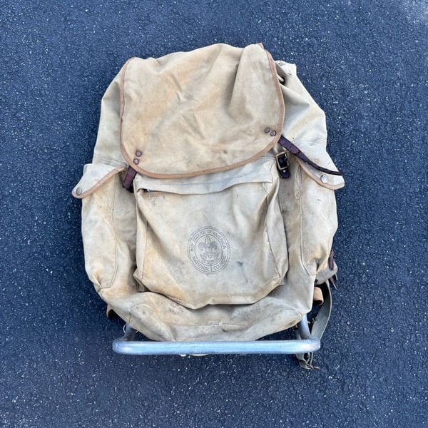 Boy Scouts of America Vintage Framed Canvas Hiking Backpack Rucksack