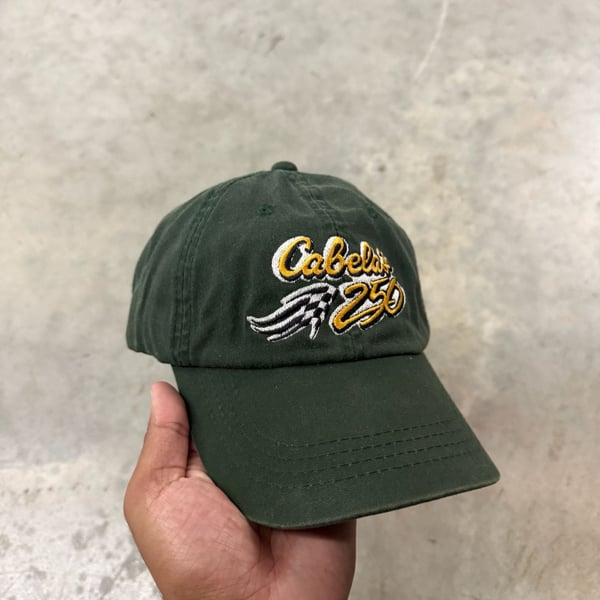 Cabela's 250 Hat One Size Fits All Green Cotton Adjustable Baseball Cap