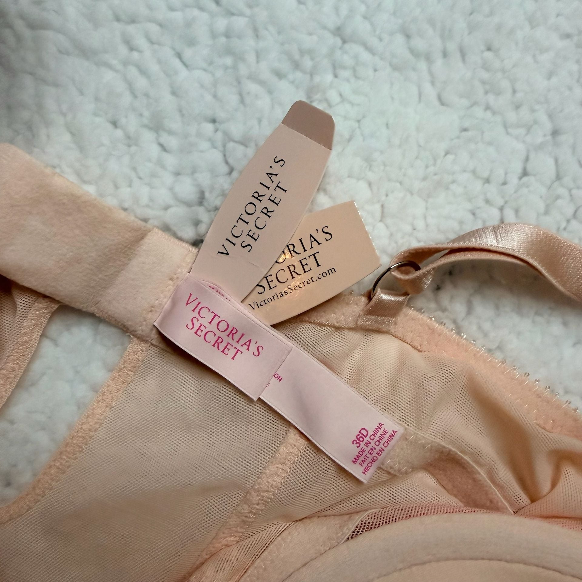 Victoria's Secret Lace Corset Teddy Size 36D Pink 4