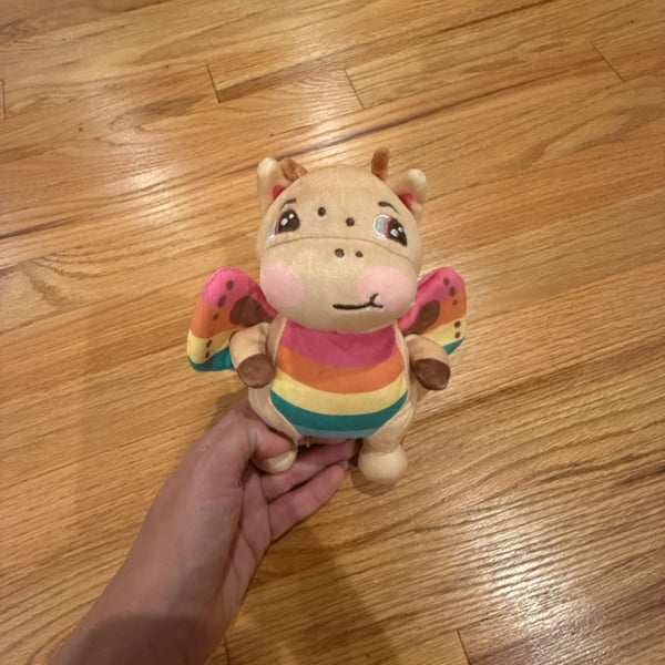 Moriah Elizabeth Rosie Rainbow Dragon Plush 6"