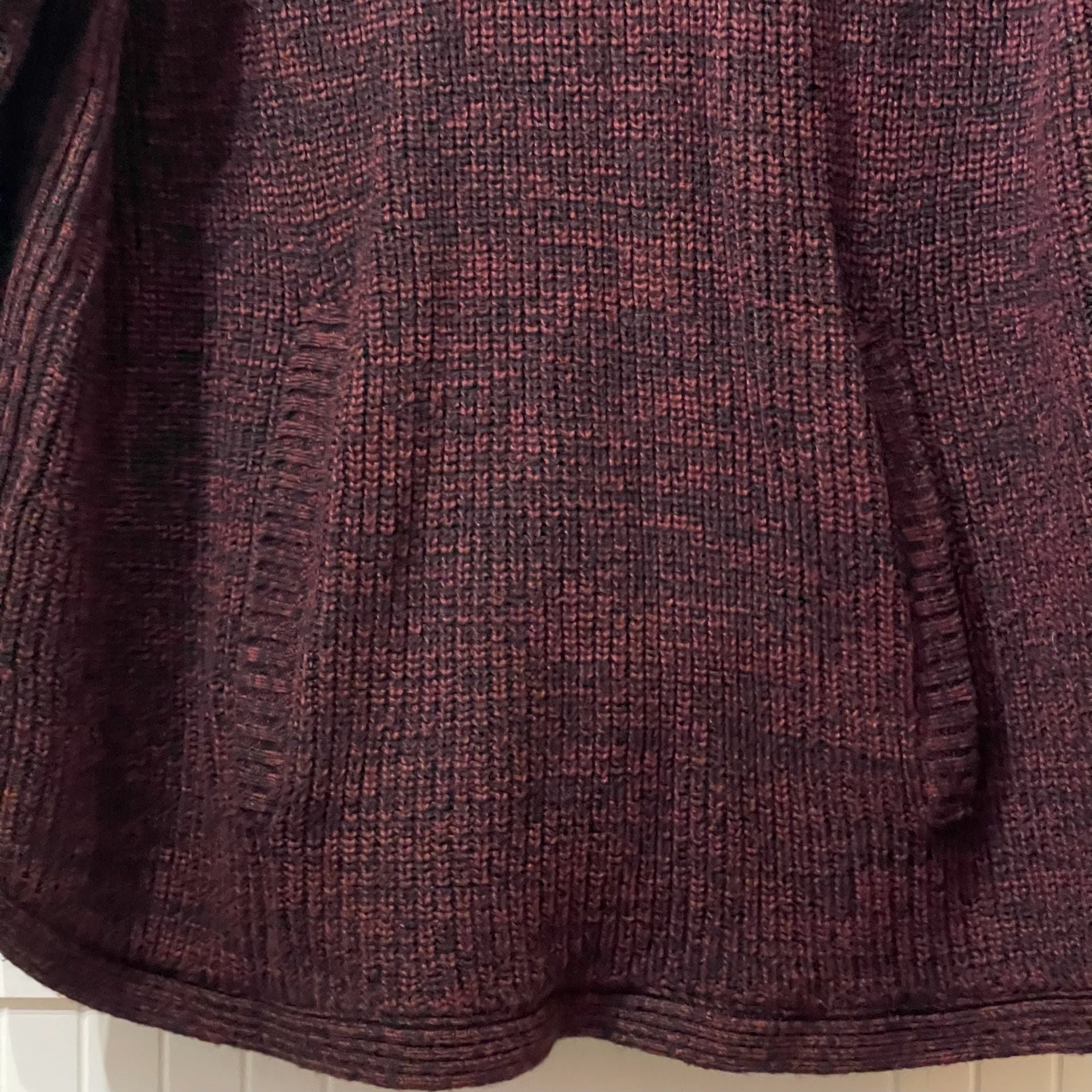 Style & Co Sweater Size 3X Burgundy Marled Envelope Neck Button Trim Tunic 4