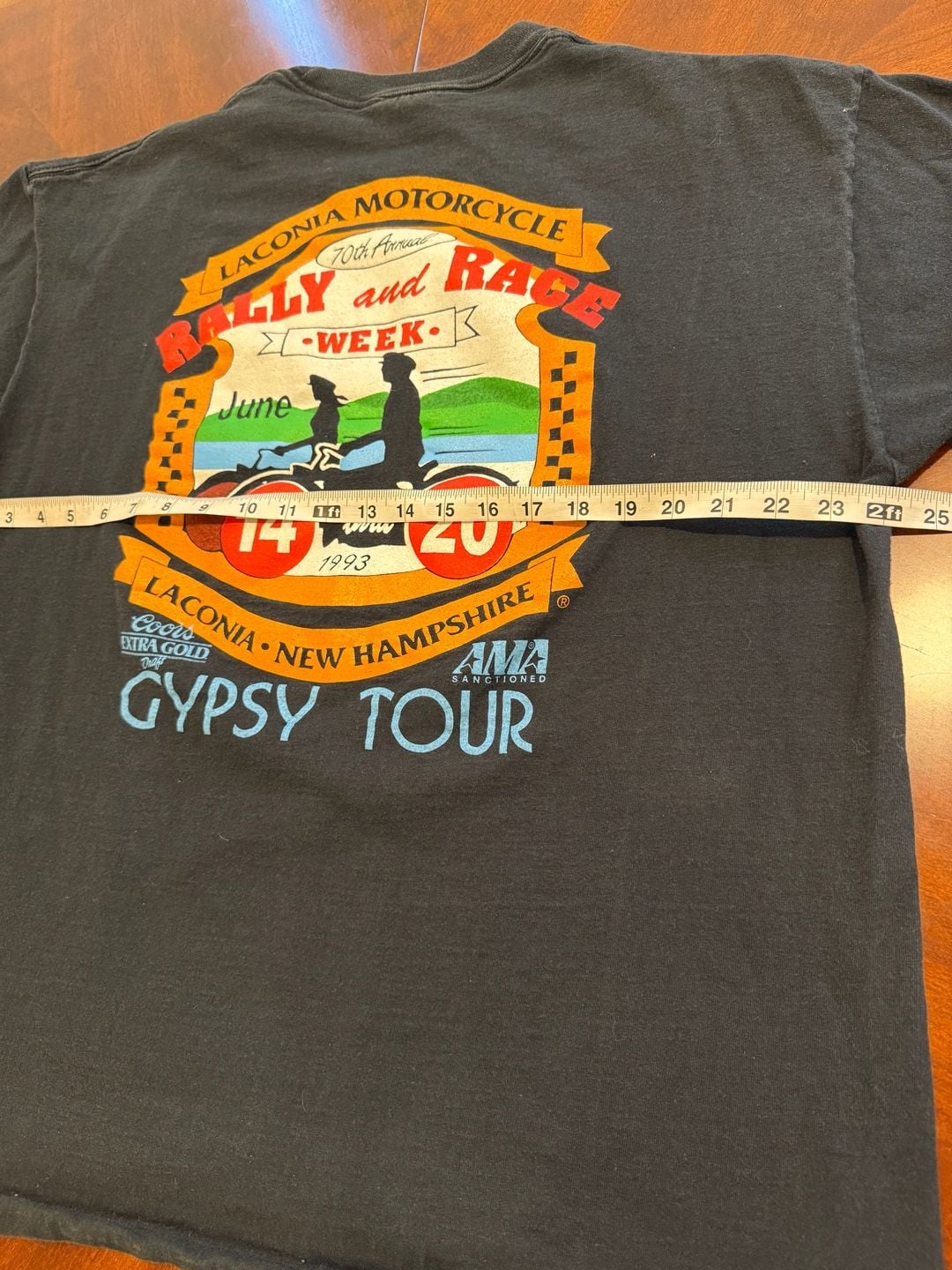 Anvil Motorcycle Week 1993 Weirs Beach Size XXL Black Graphic T-Shirt 8
