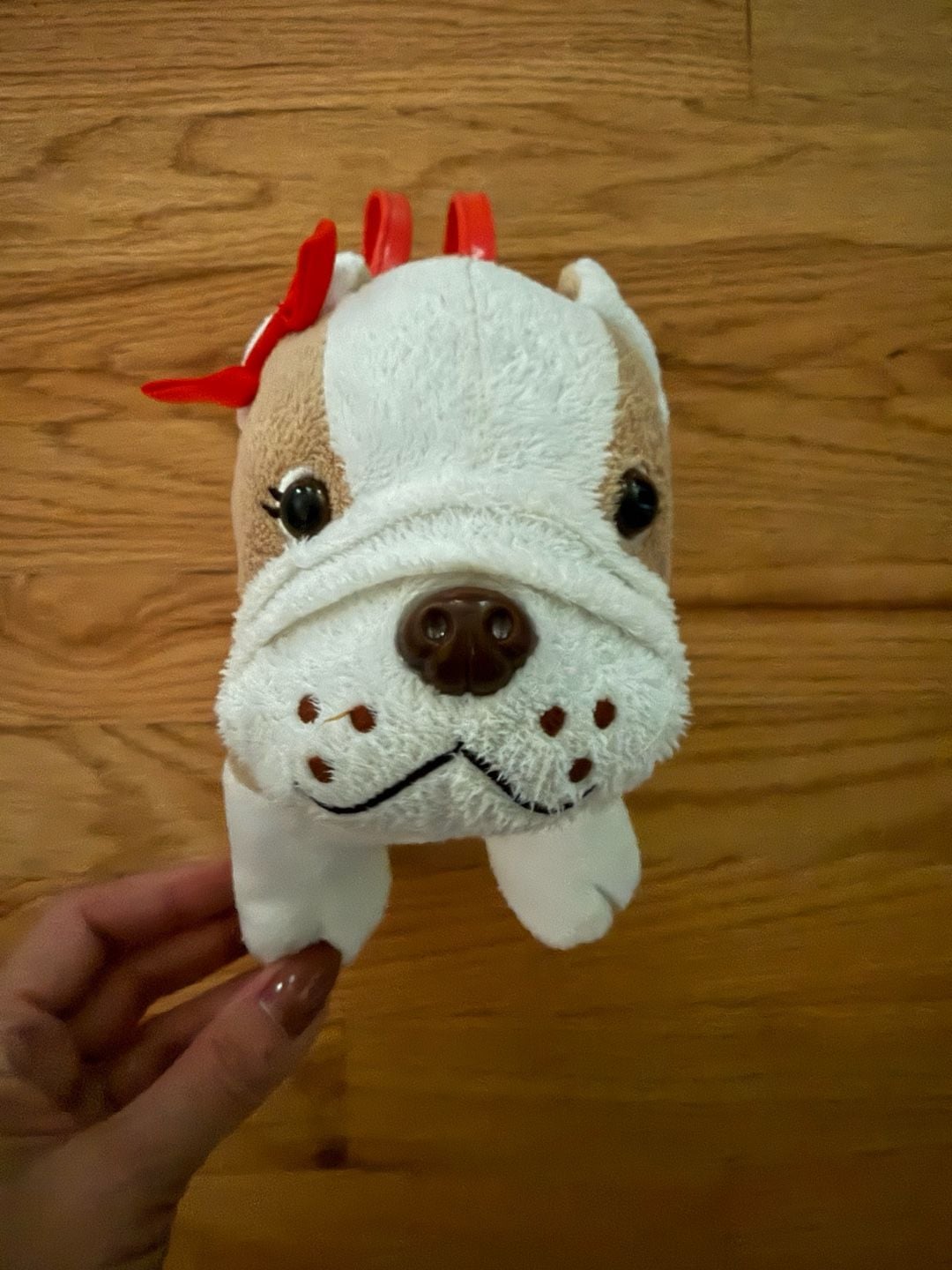 Gymboree Bulldog Plush Dog Purse Bag One Size Brown White 4