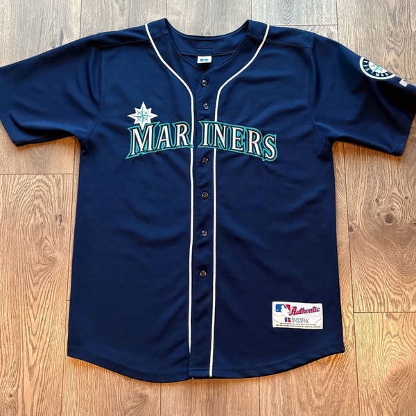 Russell Athletic Seattle Mariners Jersey Size 18/20 Navy Blue Baseball