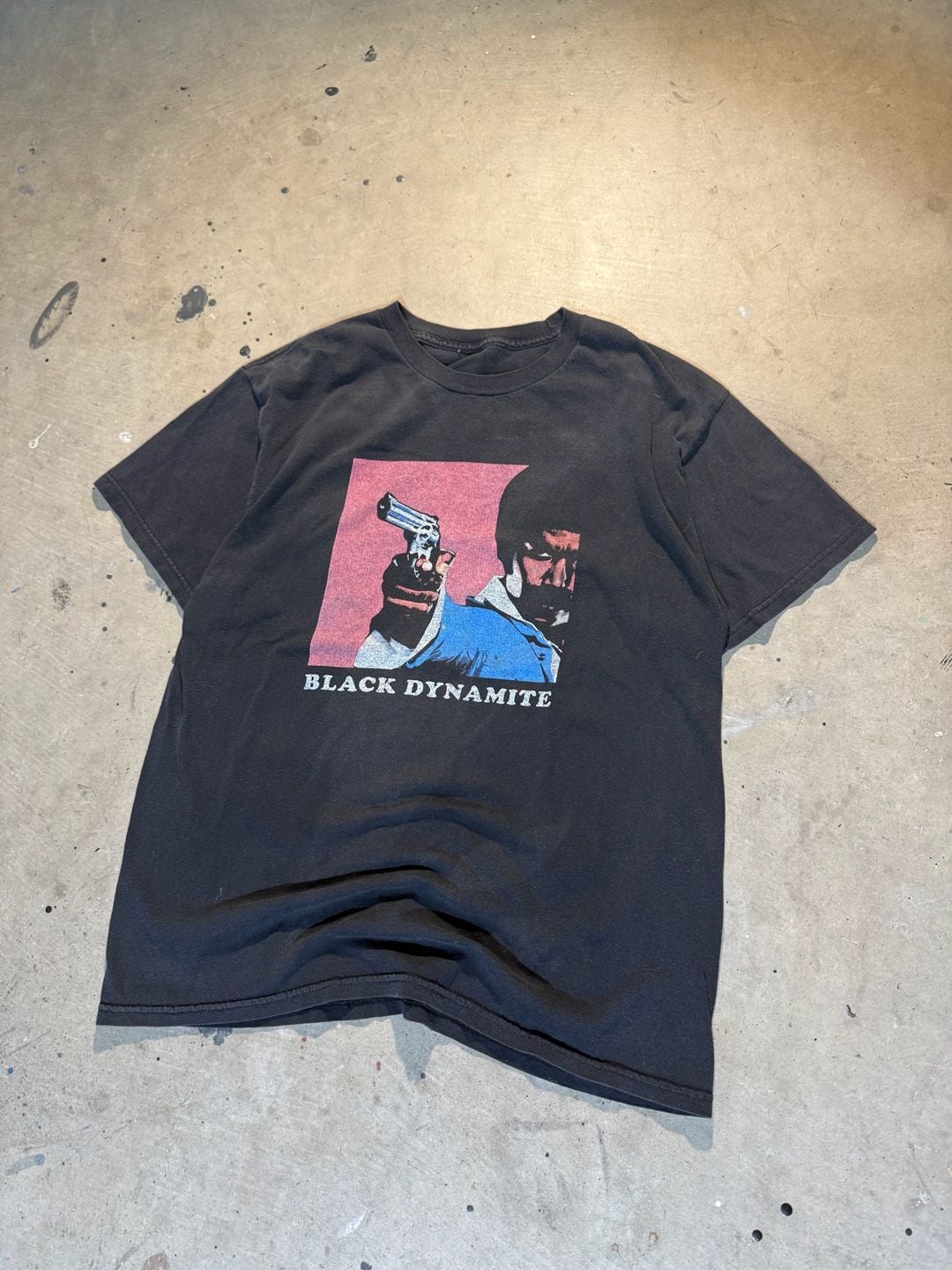 Black Dynamite Movie T-Shirt Black Size L Graphic Tee Blaxploitation 2