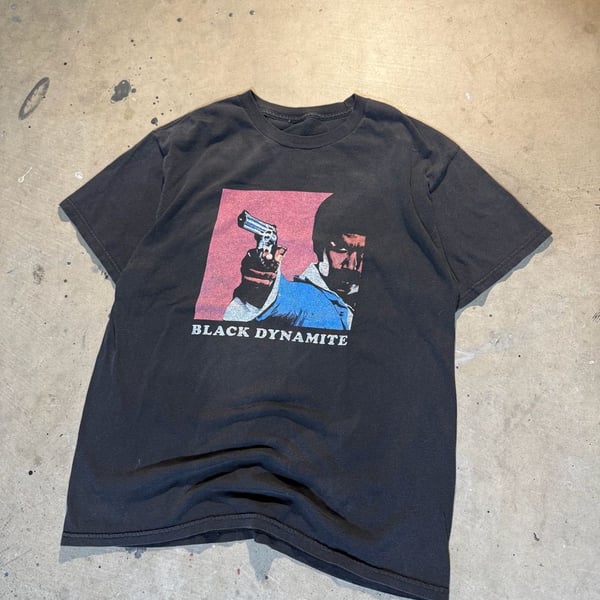 Black Dynamite Movie T-Shirt Black Size L Graphic Tee Blaxploitation