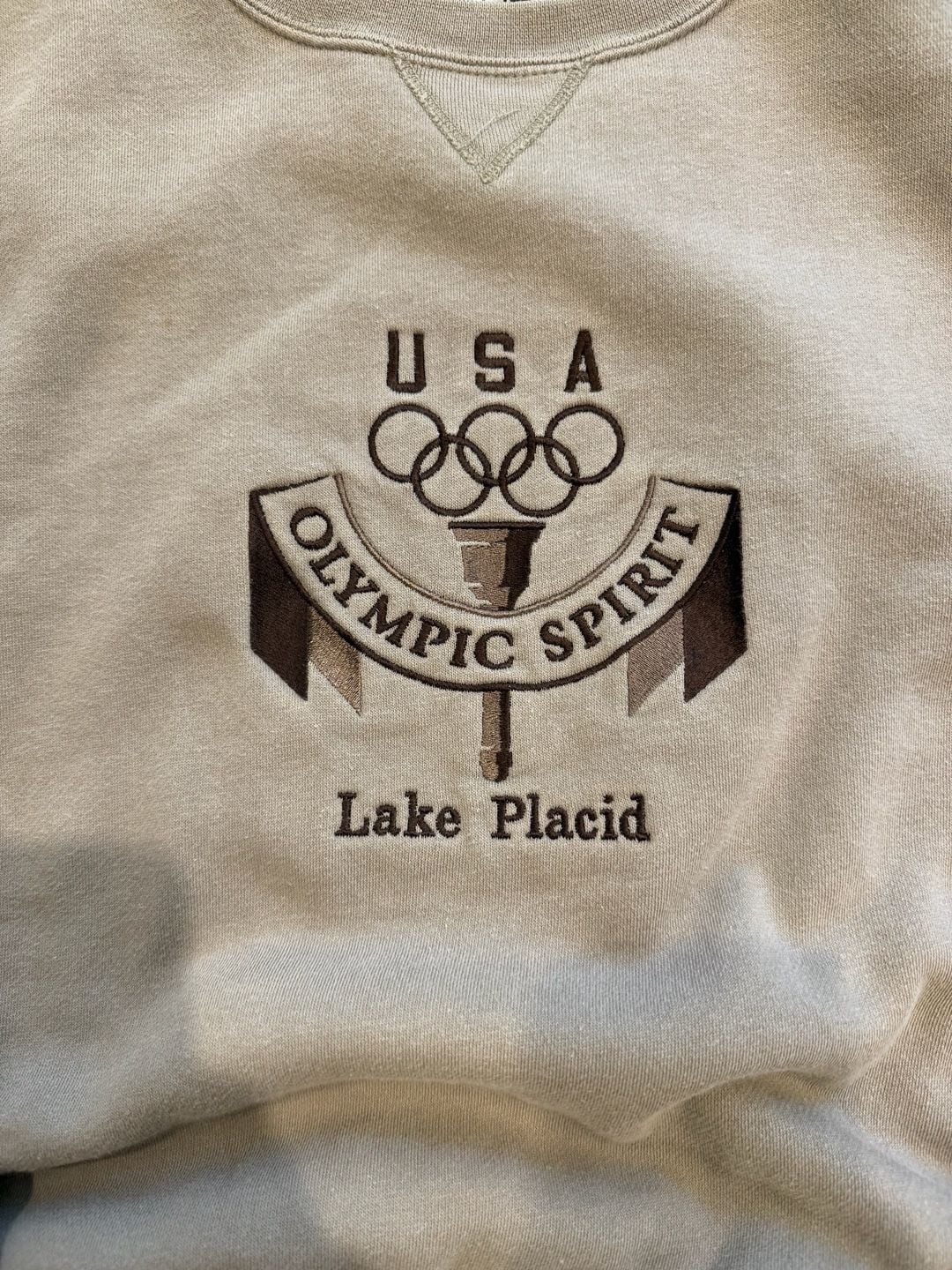 VINTAGE USA Gear For Sports Big Cotton USA Olympic Spirit Lake Placid Size M 2