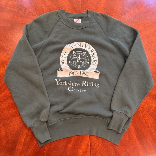 VINTAGE Jerzees Yorkshire Riding Centre 30th Anniversary Sweatshirt Size L