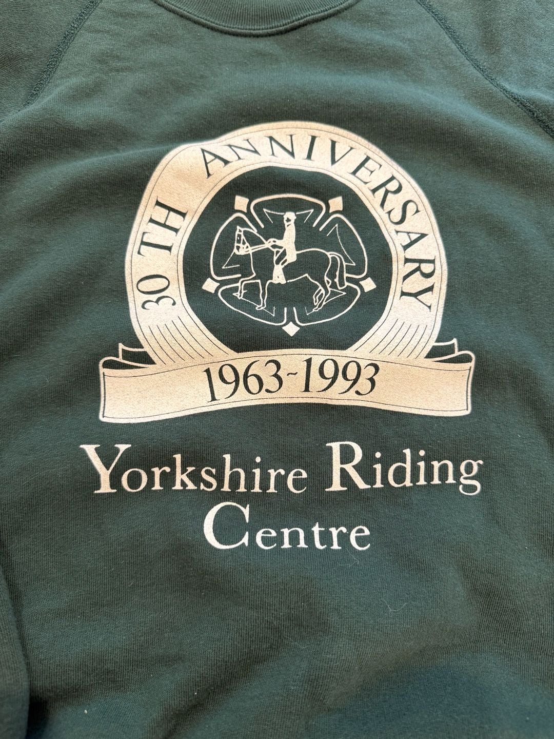 VINTAGE Jerzees Yorkshire Riding Centre 30th Anniversary Sweatshirt Size L 3
