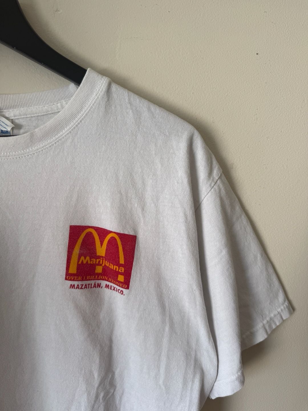 Yazbek Marijuana McDonald's Spoof T-Shirt Size L White 3