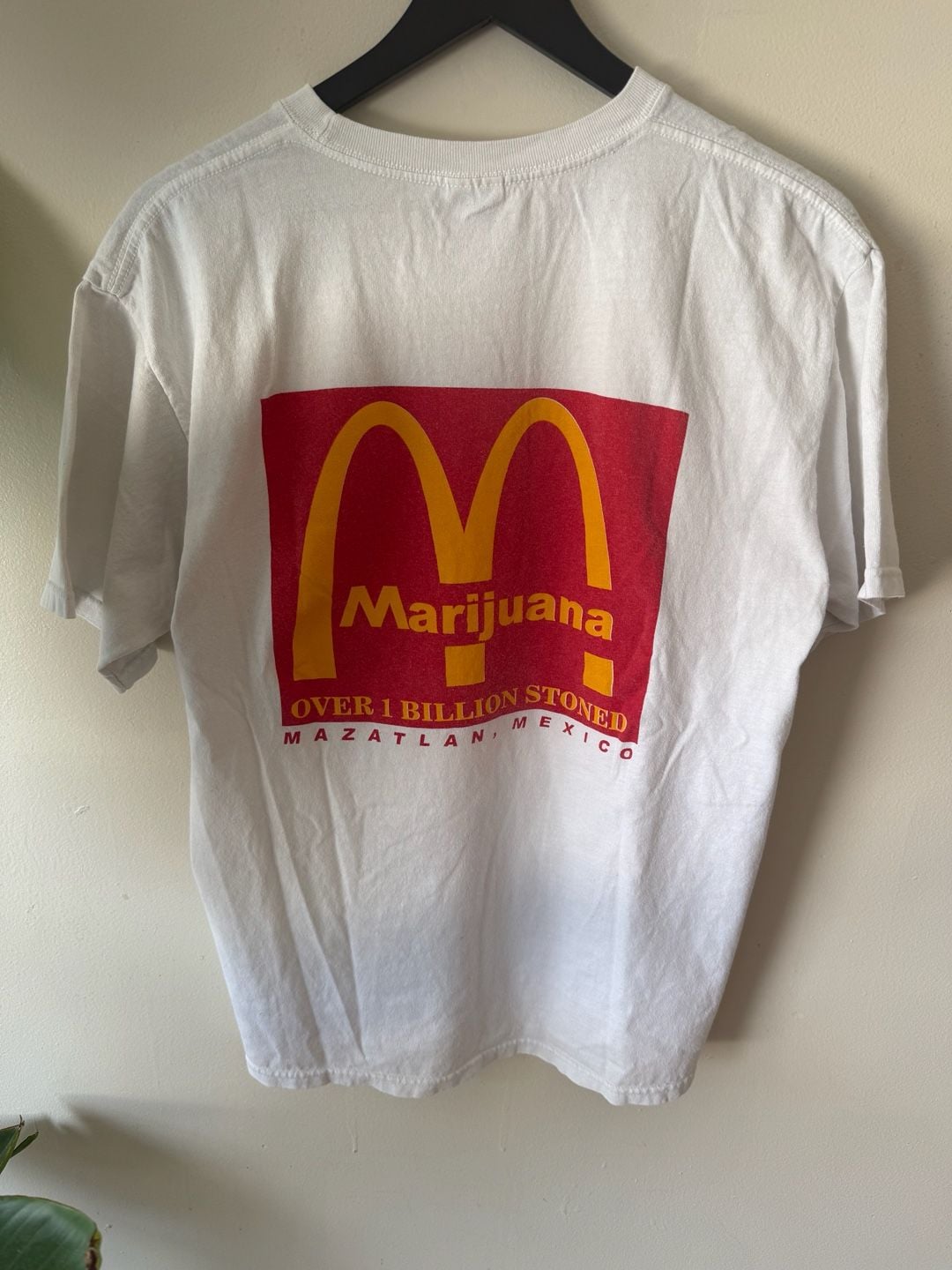 Yazbek Marijuana McDonald's Spoof T-Shirt Size L White 5