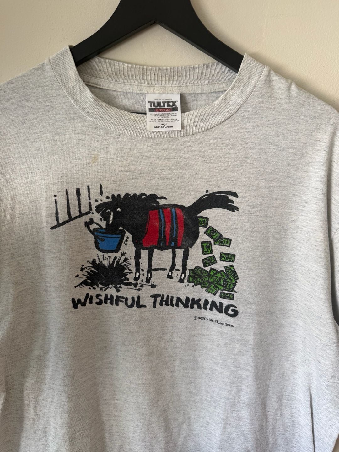 Tultex Jared Lee Studio Wishful Thinking T-Shirt Size L Gray 3
