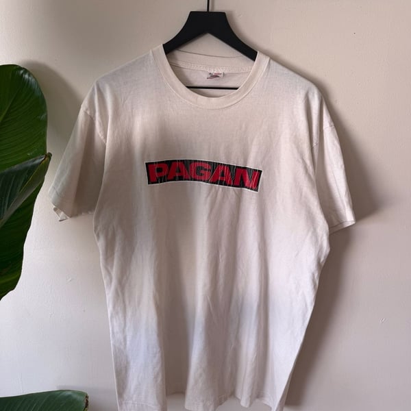 Fruit of the Loom Pagan T-Shirt Size XL White Graphic Tee