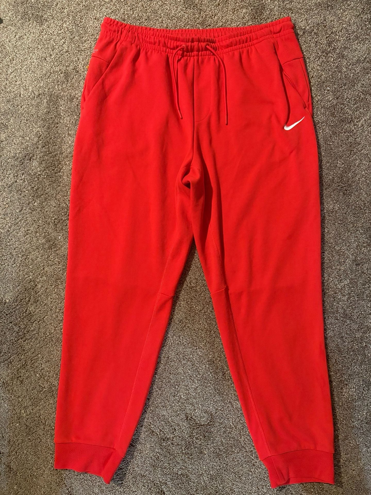Nike Dri-Fit Pants Size L Red Sweatpants 2