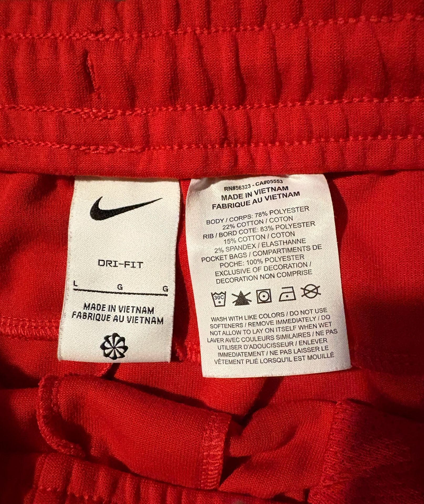 Nike Dri-Fit Pants Size L Red Sweatpants 4