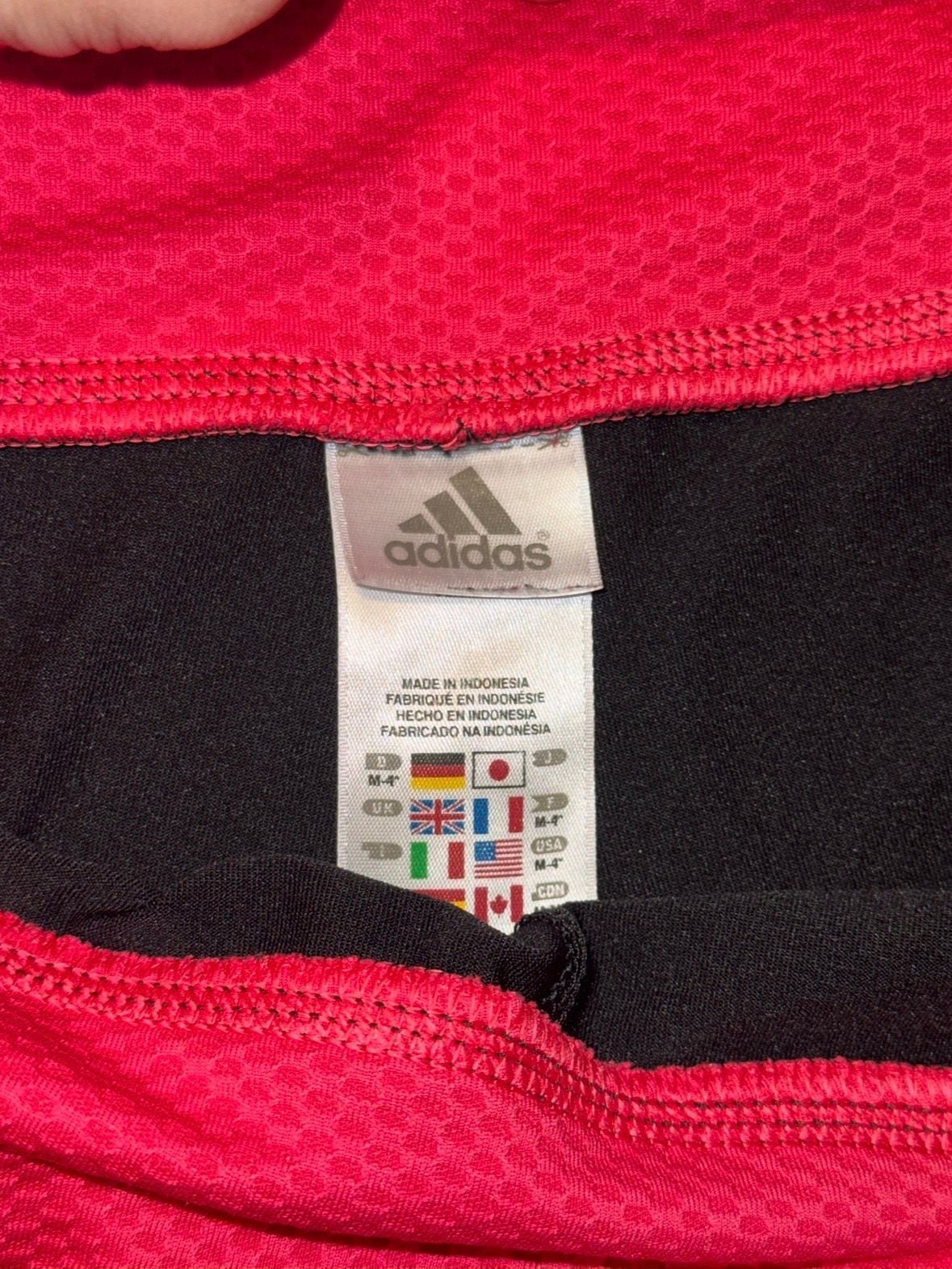 Adidas Athletic Shorts Size M Black Pink 4