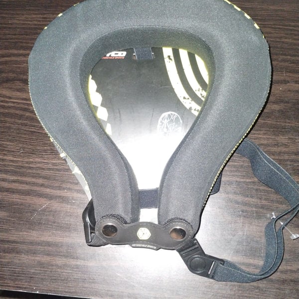 Scoyco N-02B Neck Protector Black Yellow Motorcycle Racing
