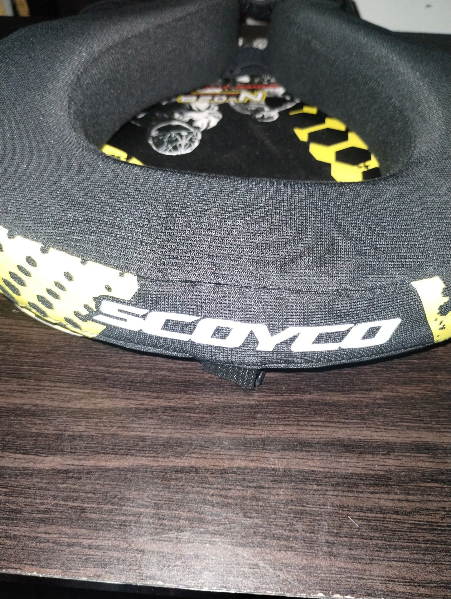 Scoyco N-02B Neck Protector Black Yellow Motorcycle Racing 2
