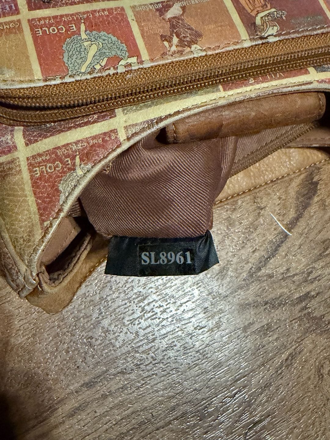 Fossil Coronado Vintage Travel Print Leather Shoulder Bag Multi 7