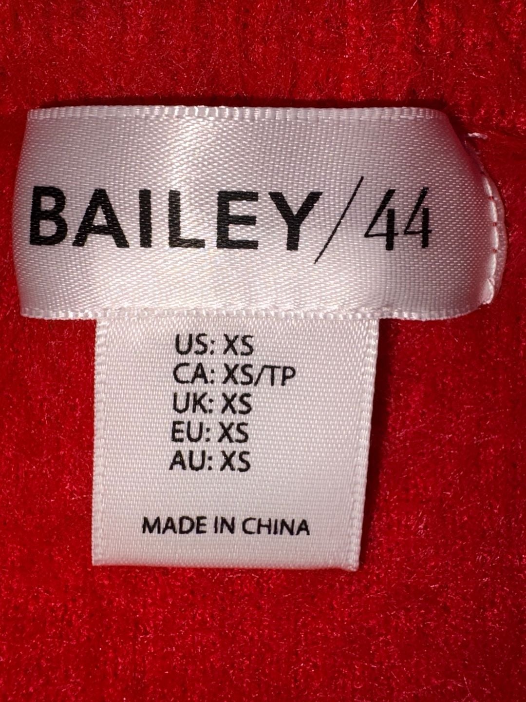 Bailey 44 Fuzzy Knit Sweater Size XS Red Short Sleeve 4