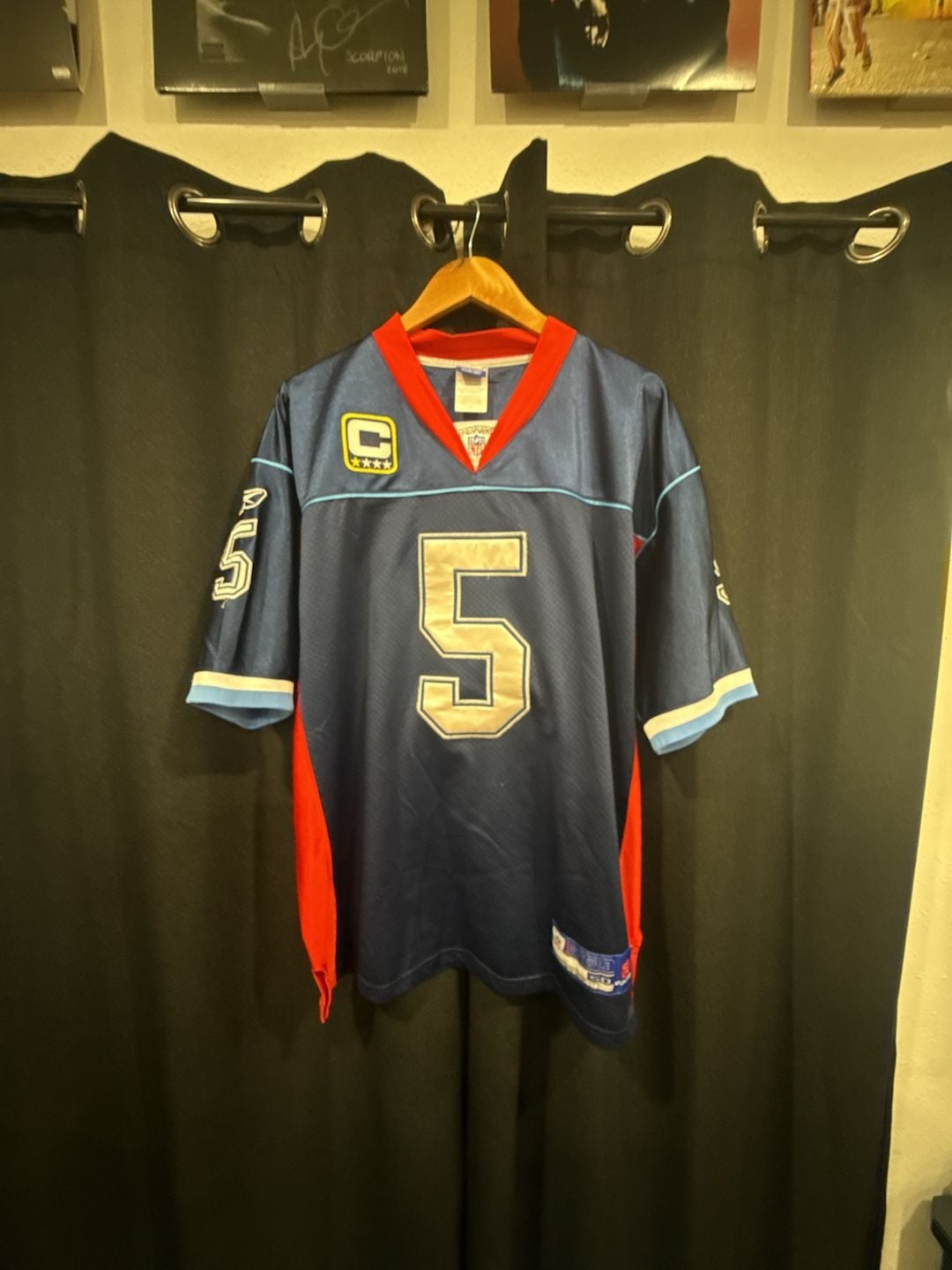 Reebok Edwards Football Jersey Size 50 Blue #5 2