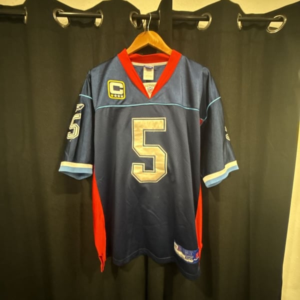 Reebok Edwards Football Jersey Size 50 Blue #5