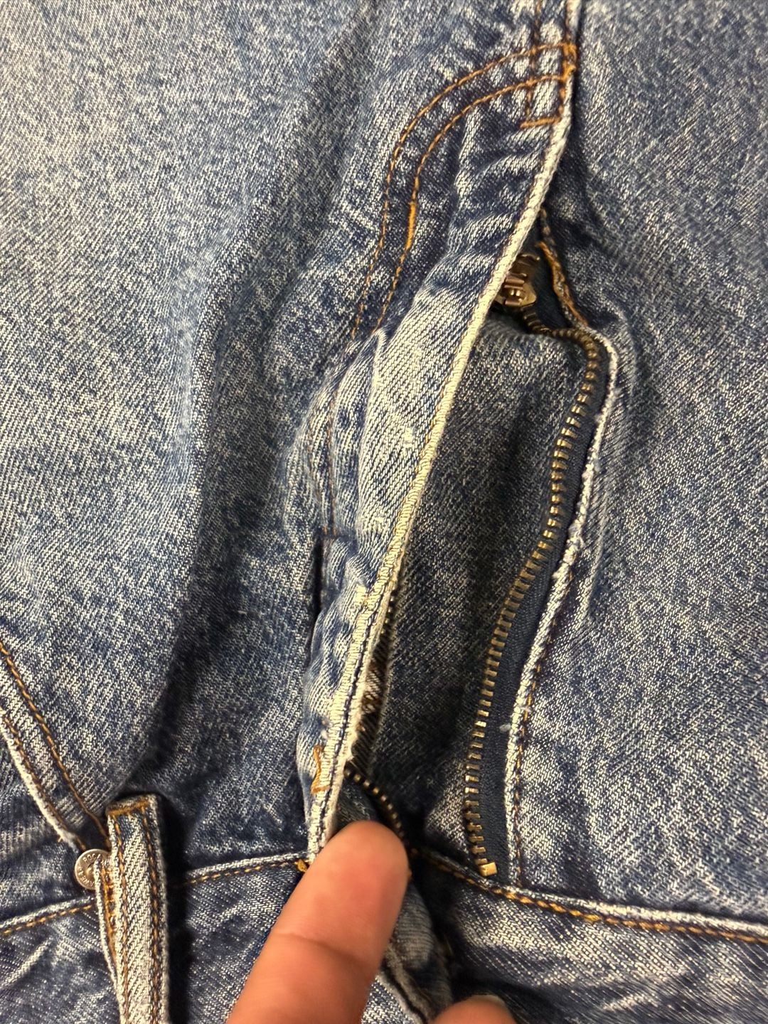 Rocawear Carpenter Jeans Size 34 Blue Cotton Denim Distressed Y2K 4