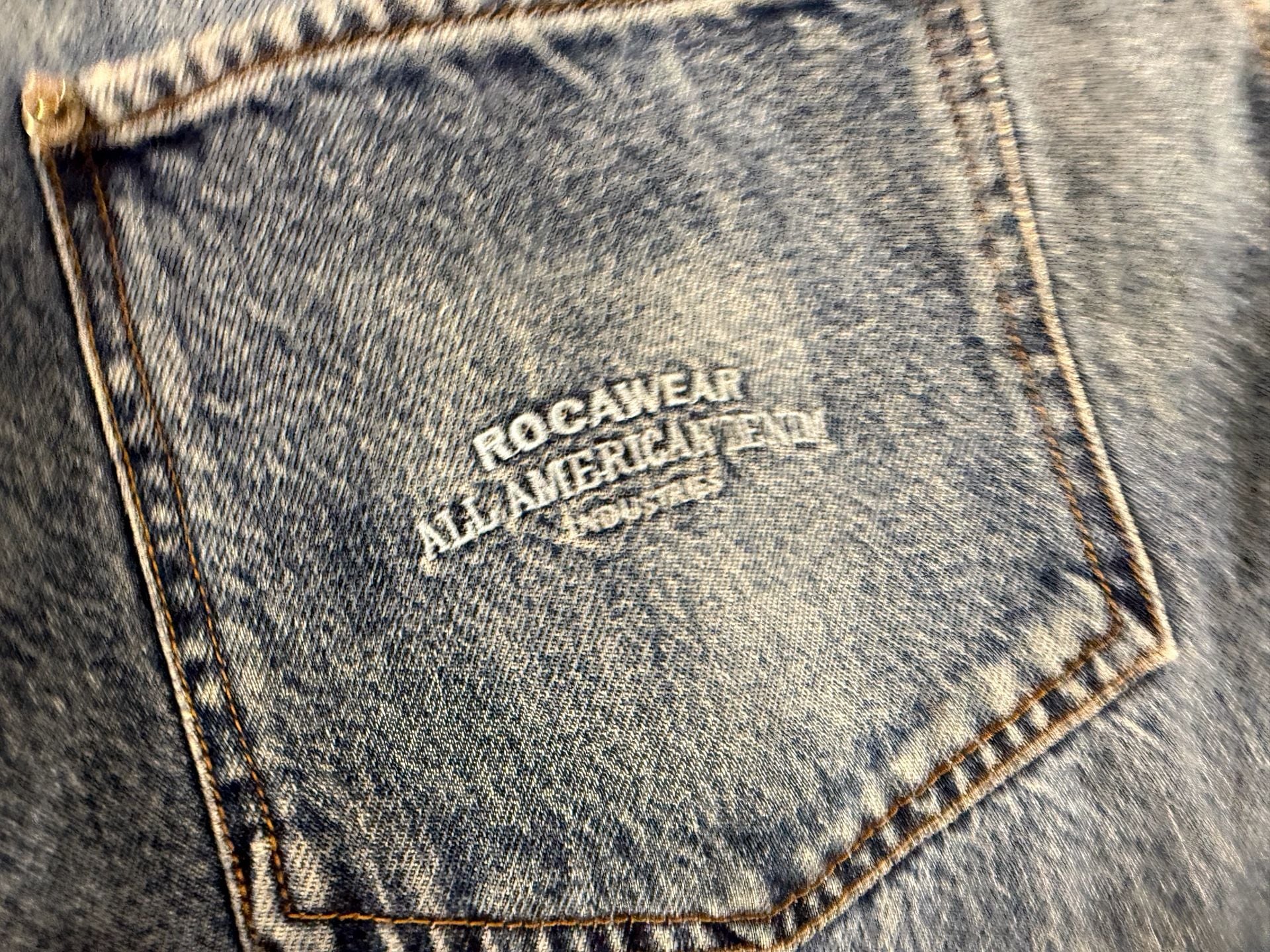 Rocawear Carpenter Jeans Size 34 Blue Cotton Denim Distressed Y2K 8