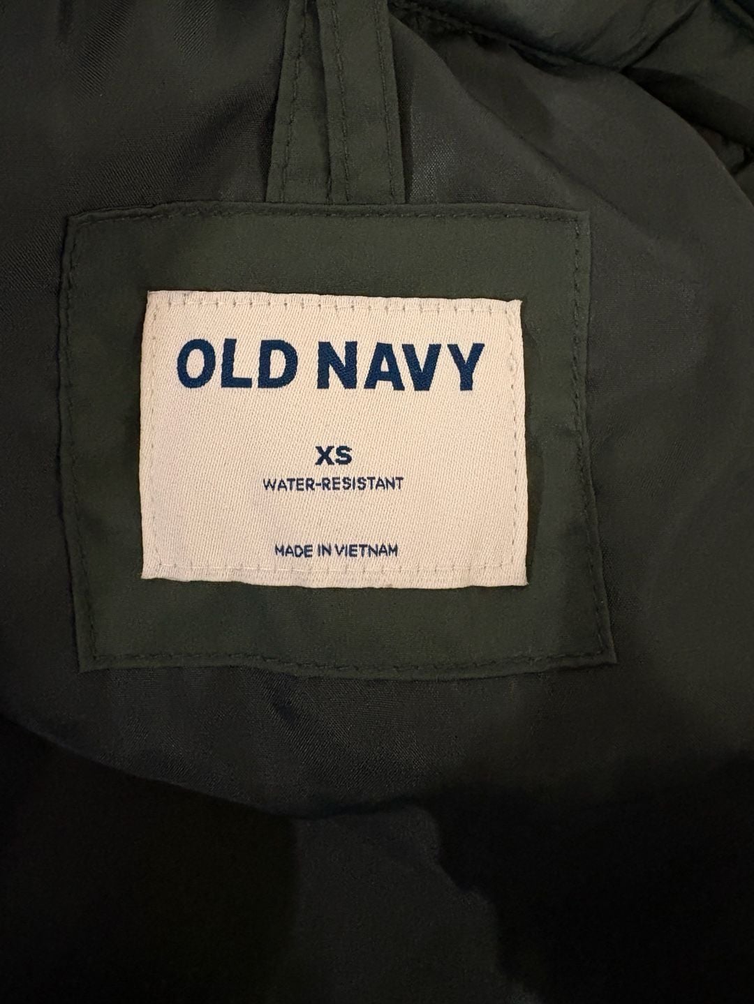 Old Navy Quilted Jacket Mens Size XS Green Water-Resistant Snap Front 4