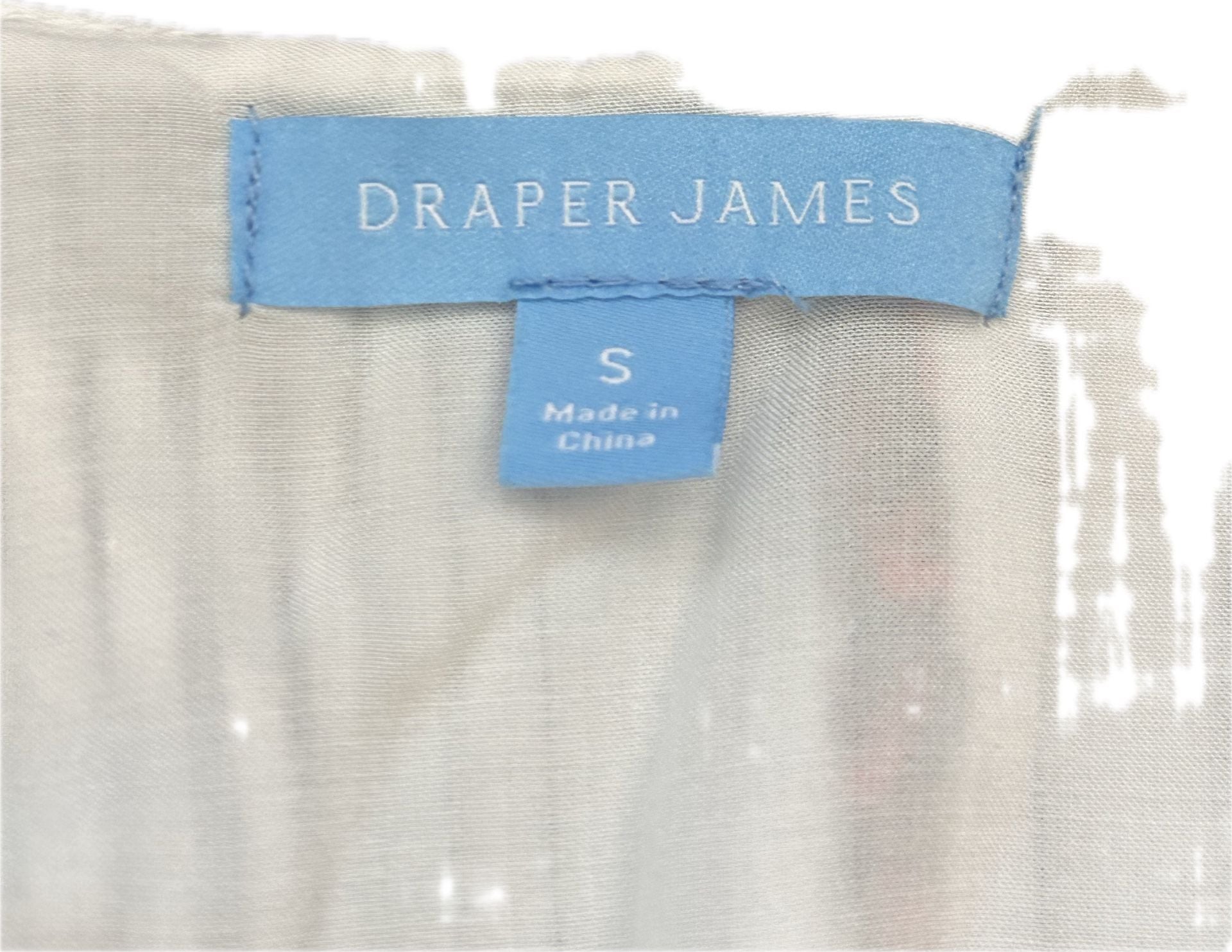 Draper James Smocked White Stripe Cherry Embroidered Peplum Blouse NWOT coquette 8