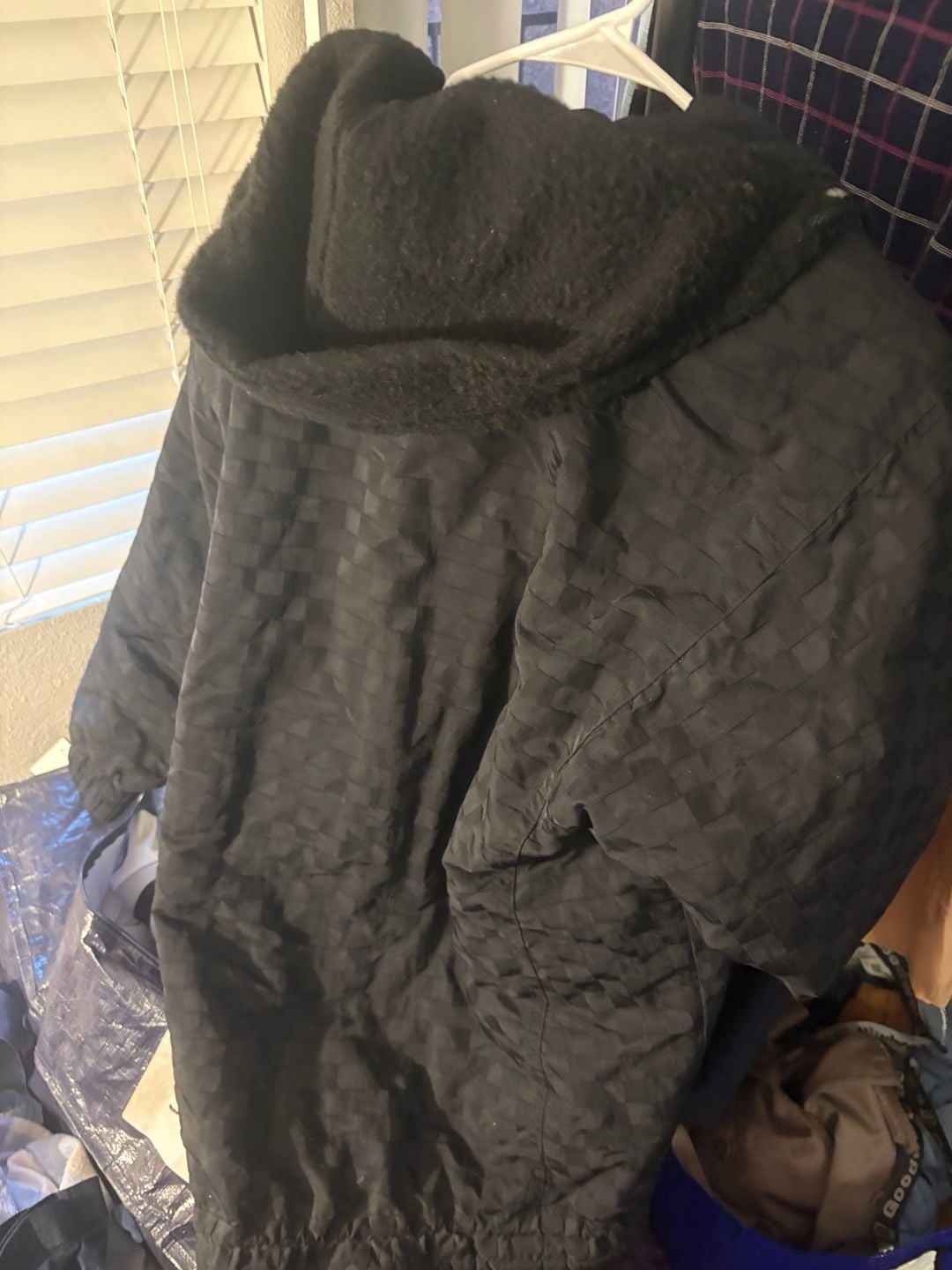 Fera Skiwear Jacket Size 14 Black Quilted Hooded 3