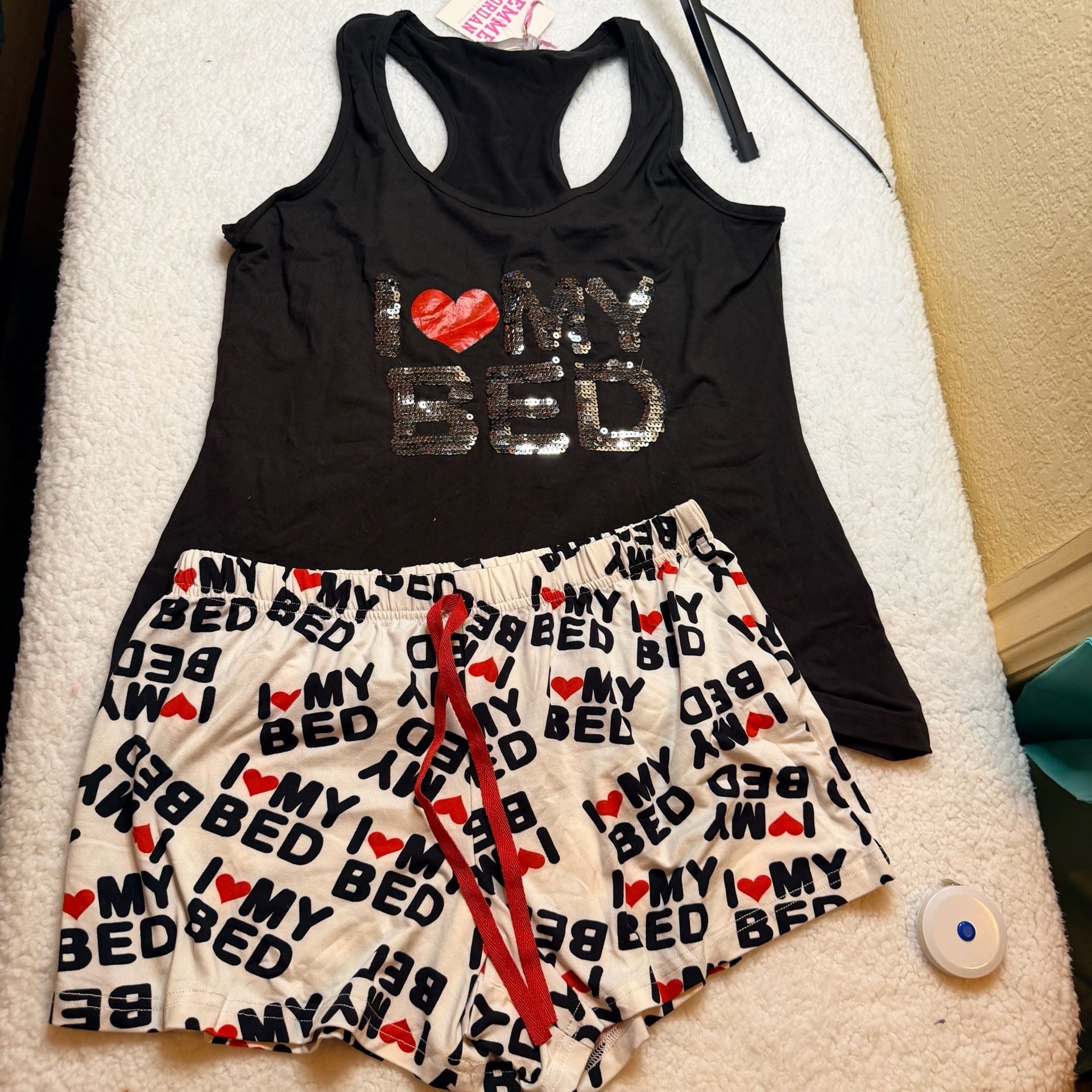 Emme Jordan I Love My Bed Pajama Set Size M 1